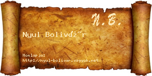 Nyul Bolivár névjegykártya